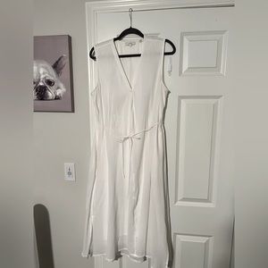 Vince V Neck Linen Dress